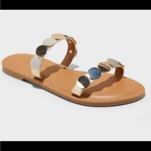 a new day Gold and Tan Sandals